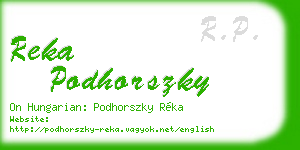 reka podhorszky business card